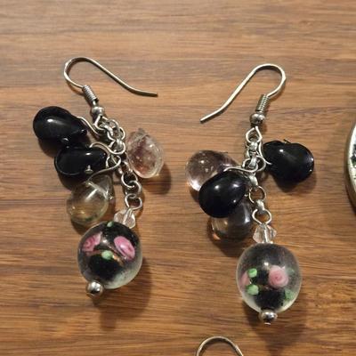 Glass Earrings, Multicolored Crystal Earrings and Lightweight Earrings