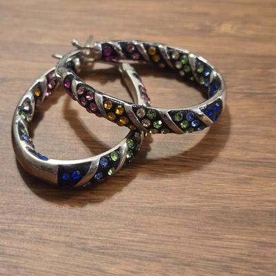 Glass Earrings, Multicolored Crystal Earrings and Lightweight Earrings