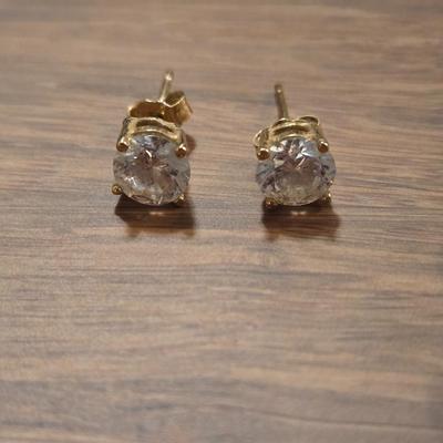 (3) Gold Tone Earrings