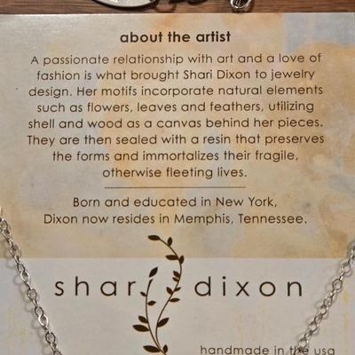 Shar Dixon Encapsulated Flower Pendant Necklace