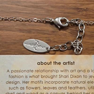 Shar Dixon Encapsulated Flower Pendant Necklace