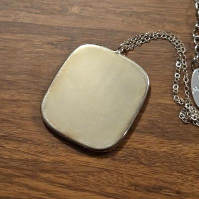 Shar Dixon Encapsulated Flower Pendant Necklace
