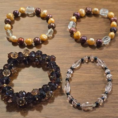 (4) Beaded Bracelets