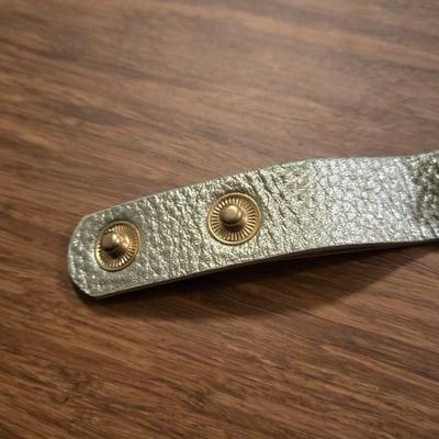 Gold & Silver Tone Chain Bracelet and Rhinestone Alligator Bracelet