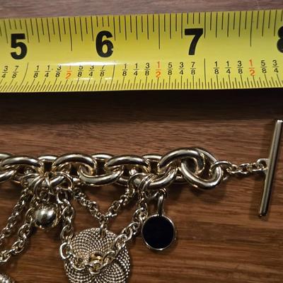 Gold Tone Charm Bracelet