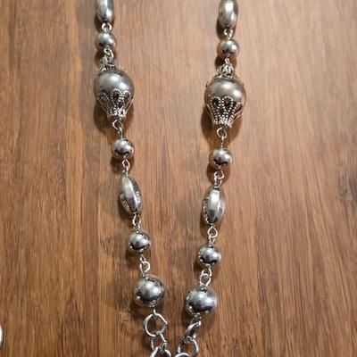 (2) Silver Tone Necklaces