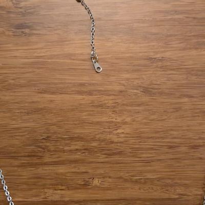Silver Tone Fringe Necklace and Silver Tone Rings Necklace