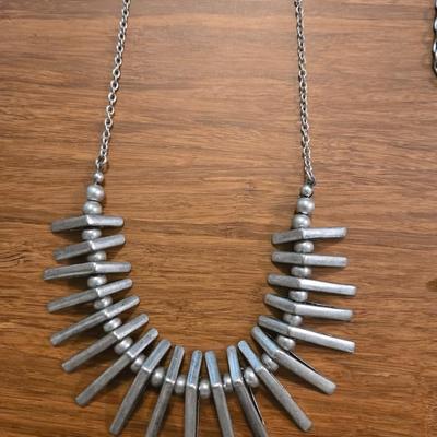(2) Silver Tone Necklaces