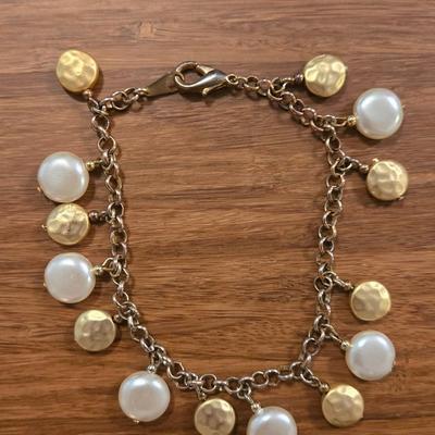 Gold and Silver Tone Necklace & Bracelet Set