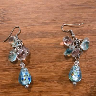 Glass Beads Necklace and Earrings Set