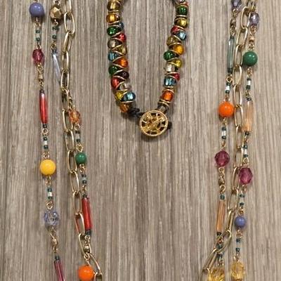 Multicolored Beaded Necklace and Bracelet