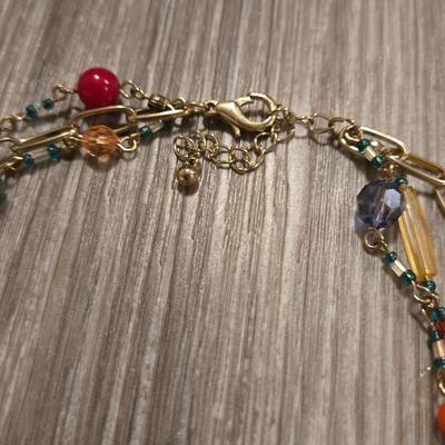 Multicolored Beaded Necklace and Bracelet