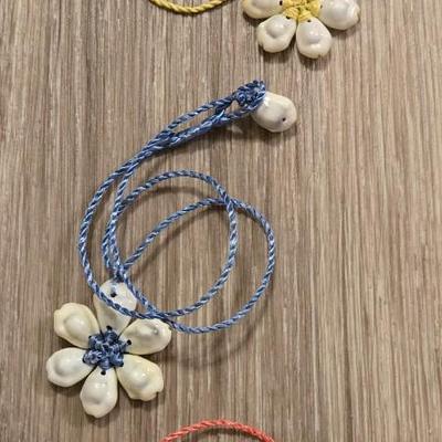 (3) Shell Flower Necklaces