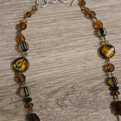(2) Stone and Glass Beaded Necklaces