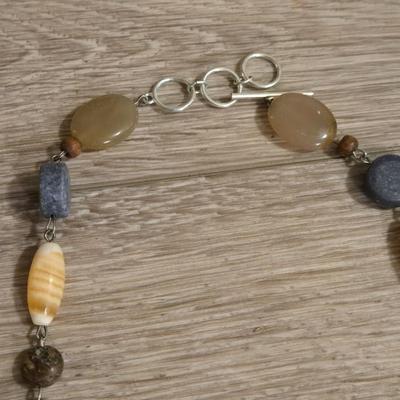 (2) Stone and Glass Beaded Necklaces