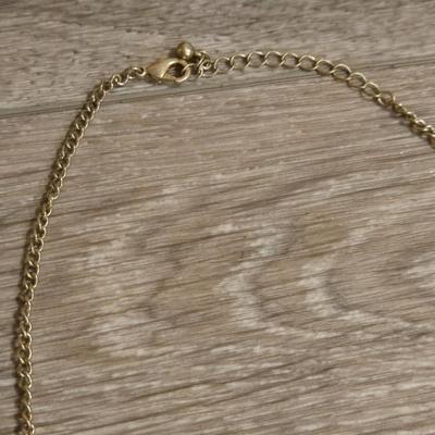 Gold Tone Necklace and Beaded Necklace