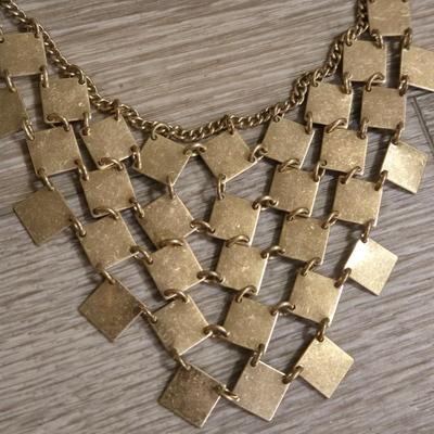 Gold Tone Necklace and Beaded Necklace