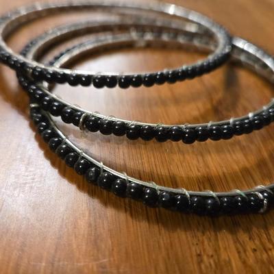 Black Beaded Bracelets