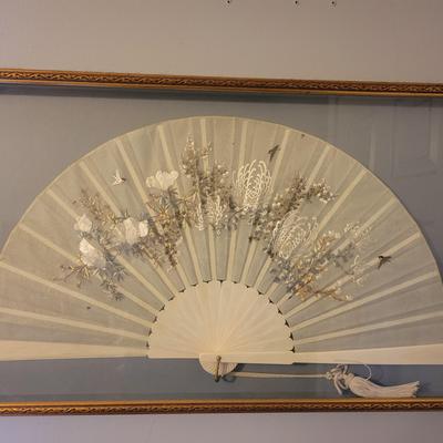 Oriental framed fan