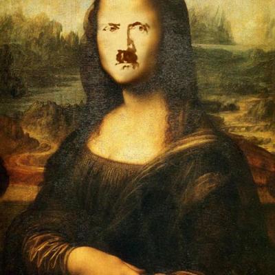 Adolph Hitler as Mona Lisa Art Print