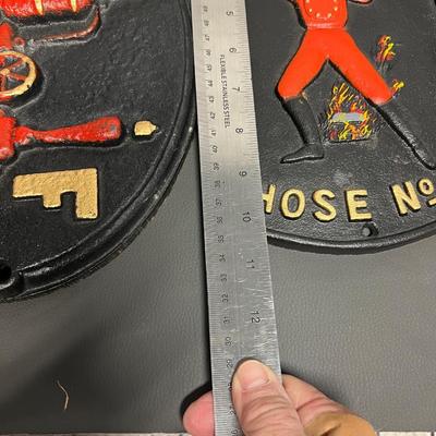 Cast Iron Fireman Plaques