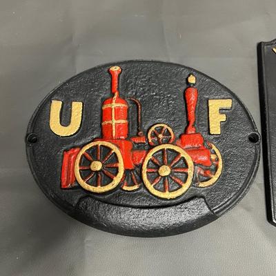 Cast Iron Fireman Plaques