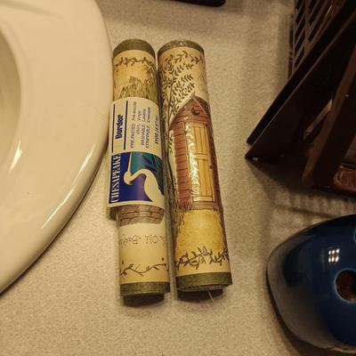 OUTHOUSE BATHROOM DECOR AND SOME TOILETRIES