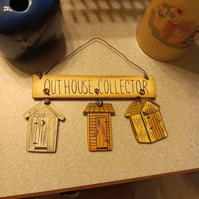 OUTHOUSE BATHROOM DECOR AND SOME TOILETRIES