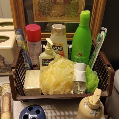 OUTHOUSE BATHROOM DECOR AND SOME TOILETRIES