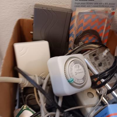 COMPUTER AND ELECTRONIC CORDS, TIMER AND MORE
