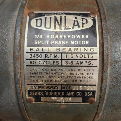Dunlap 1/4" HP Bench Grinder Tested working