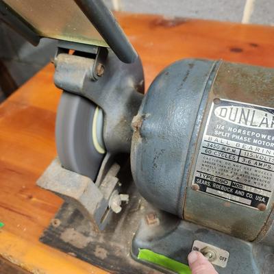 Dunlap 1/4" HP Bench Grinder Tested working