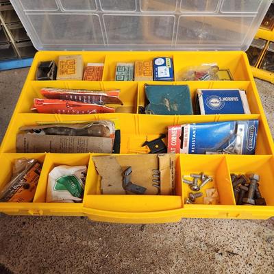 3 Hardware Storage Organizers Includes contents + 2 Oil Cans