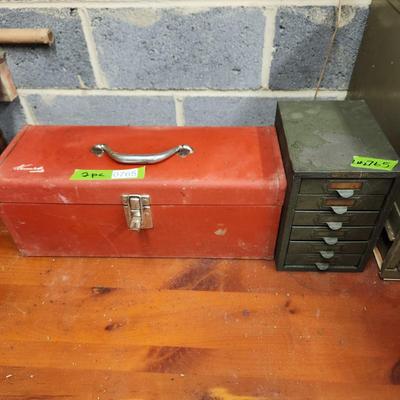 Kennedy 6 drawer Organizer & Tool Box KK-19 with Contents