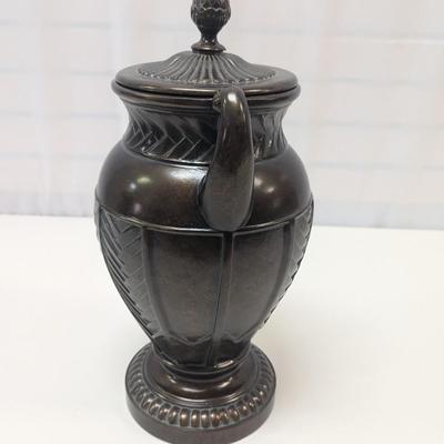 Sale Photo Thumbnail #952: Large Cast Metal Urn with Lid