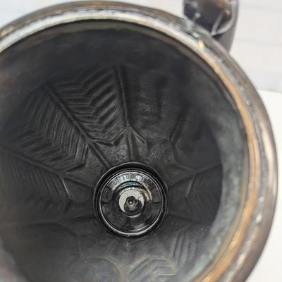 Large Cast Metal Urn With Lid