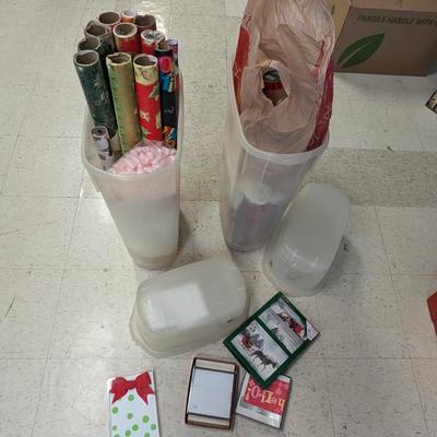 Holiday/Birthday Wrapping Paper Cards Ribbons