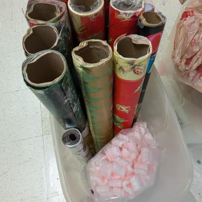 Holiday/Birthday Wrapping Paper Cards Ribbons