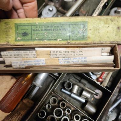 Vintage Tool Box on Casters Loaded Bonney Craftsman Plumb Stanley Billings and others