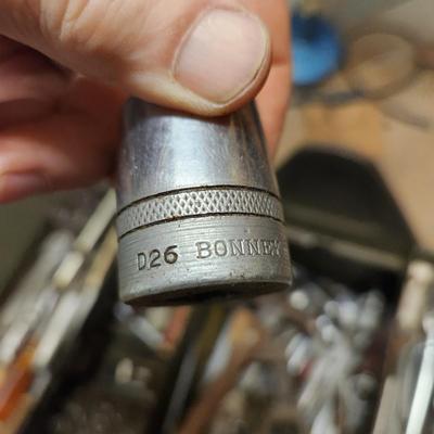 Vintage Tool Box on Casters Loaded Bonney Craftsman Plumb Stanley Billings and others