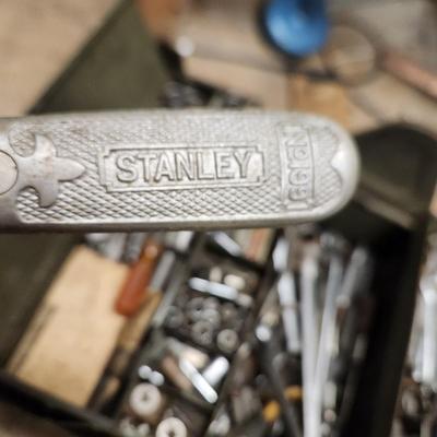 Vintage Tool Box on Casters Loaded Bonney Craftsman Plumb Stanley Billings and others