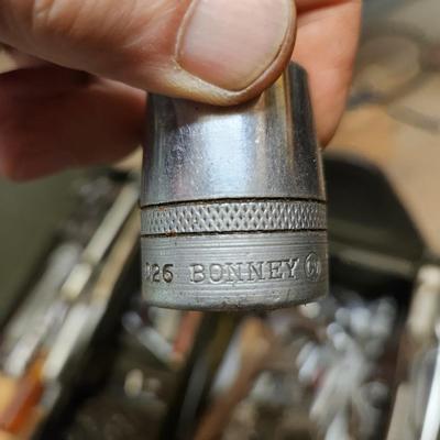 Vintage Tool Box on Casters Loaded Bonney Craftsman Plumb Stanley Billings and others