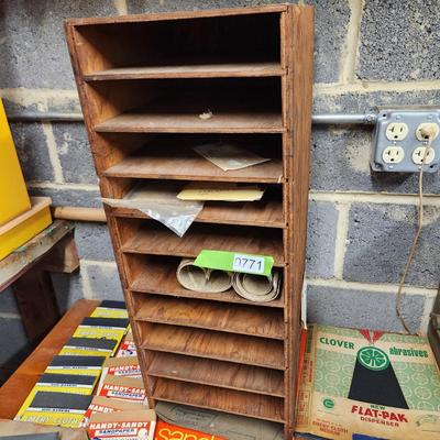 Large Lot Sandpaper w Storage Shelf