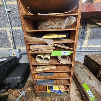 Large Lot Sandpaper w Storage Shelf