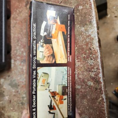 Lot of Black & Decker Tools Sharp n Sand, Drill Guide, Workmate, Bits ,Vise, Sander