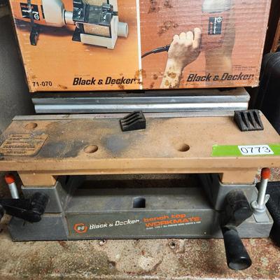 Lot of Black & Decker Tools Sharp n Sand, Drill Guide, Workmate, Bits ,Vise, Sander