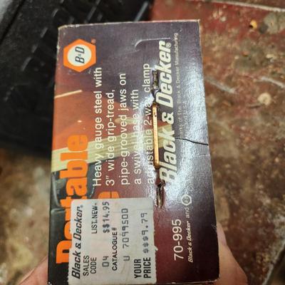 Lot of Black & Decker Tools Sharp n Sand, Drill Guide, Workmate, Bits ,Vise, Sander
