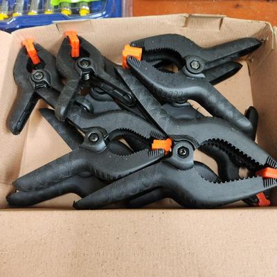 3 Piece Lot Cummins Spring Clamps, Stapler, Kobalt 21 Socket Hammer set