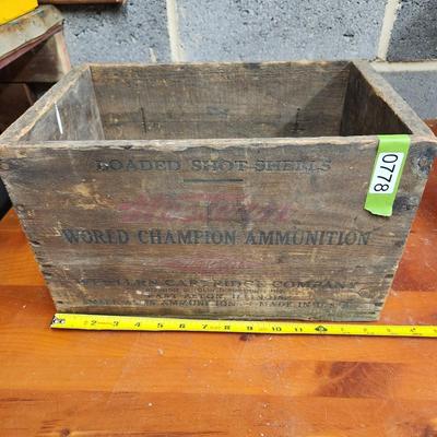 Western Ammo Wooden Crate Box 12Ga Ammunition
