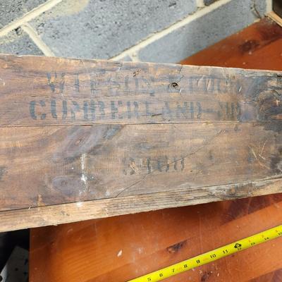 Sager Special Chemical Process Axes Wooden Crate Wilson Cumberland MD